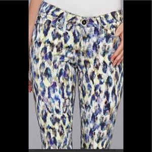 Big Star Watercolor Leopard Jeans NWT